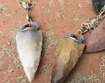 Pointe de flèche, pointe de flèche en bijoux, collier Long, sud-ouest