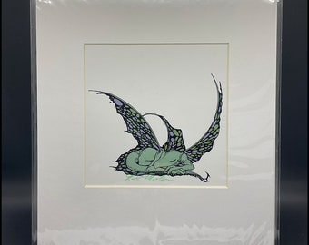 Sleeping Emerald Dragonette Color Print (1998)