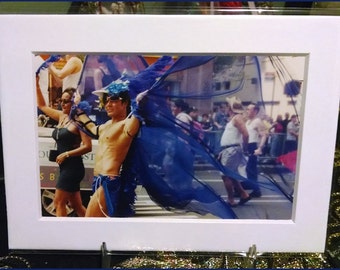 Gay Pride Parade: Blue Flag Dancer Photograph (2000s)