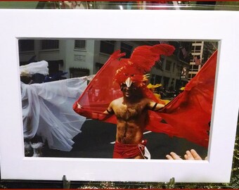 Gay Pride Parade: Red Flag Dancer Photograph (2000s)