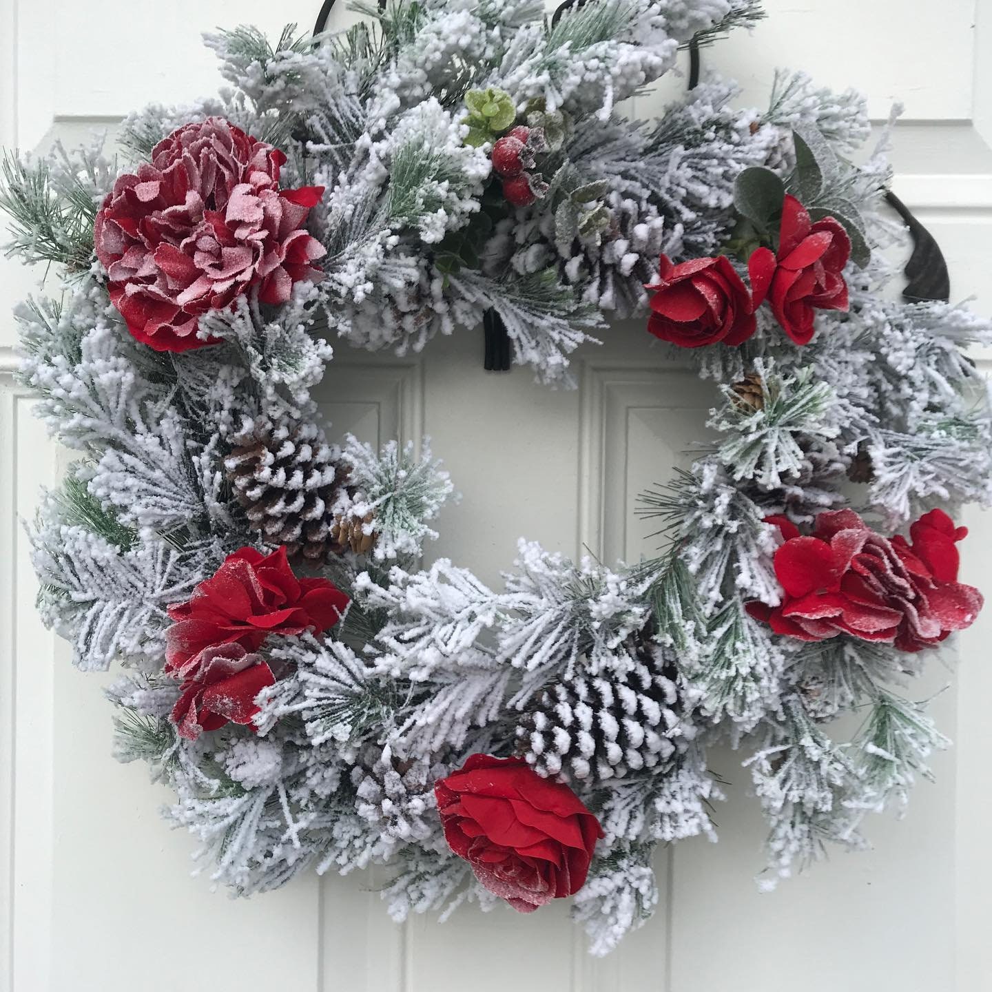 Flocked Christmas Wreath 