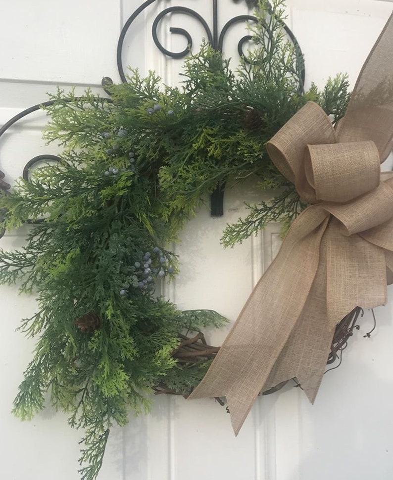 CHRISTMAS GREENS WREATH /fresh Look Wreath / Natural Look Etsy