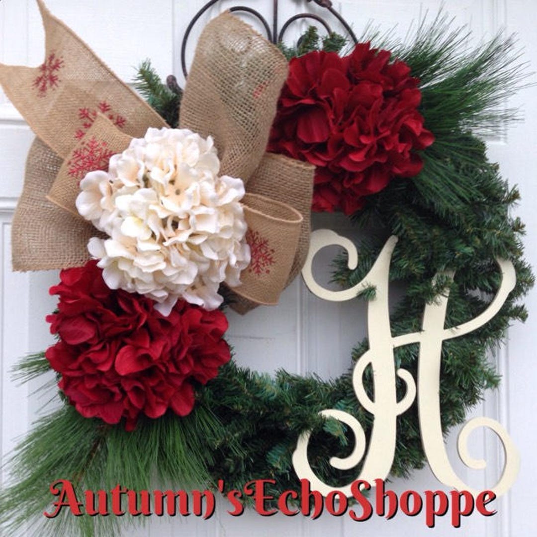 Monogram Christmas Wreath 
