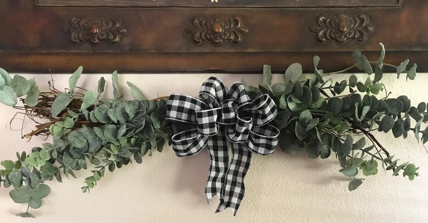 FARMHOUSE EUCALYPTUS SWAG Faux Eucalyptus Swag FarmHouse Decor