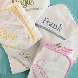 Monogrammed Hooded Towel for Babies and Toddlers, baby gift, baby shower image 3