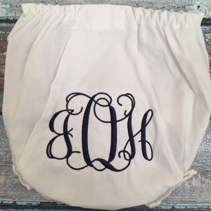 Monogrammed Bloomers,monogrammed diaper cover, personalized baby gift-Vine Monogram image 7
