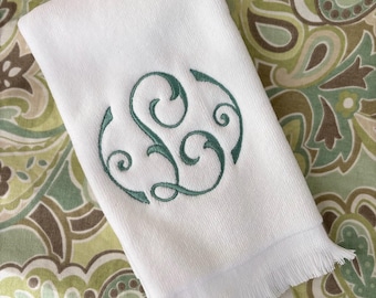 Monogrammed Fingertip Towel: Personalized Arden Embroidery