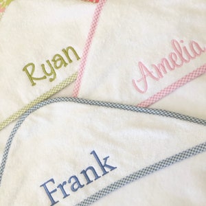 Monogrammed Hooded Towel for Babies and Toddlers, baby gift, baby shower image 2