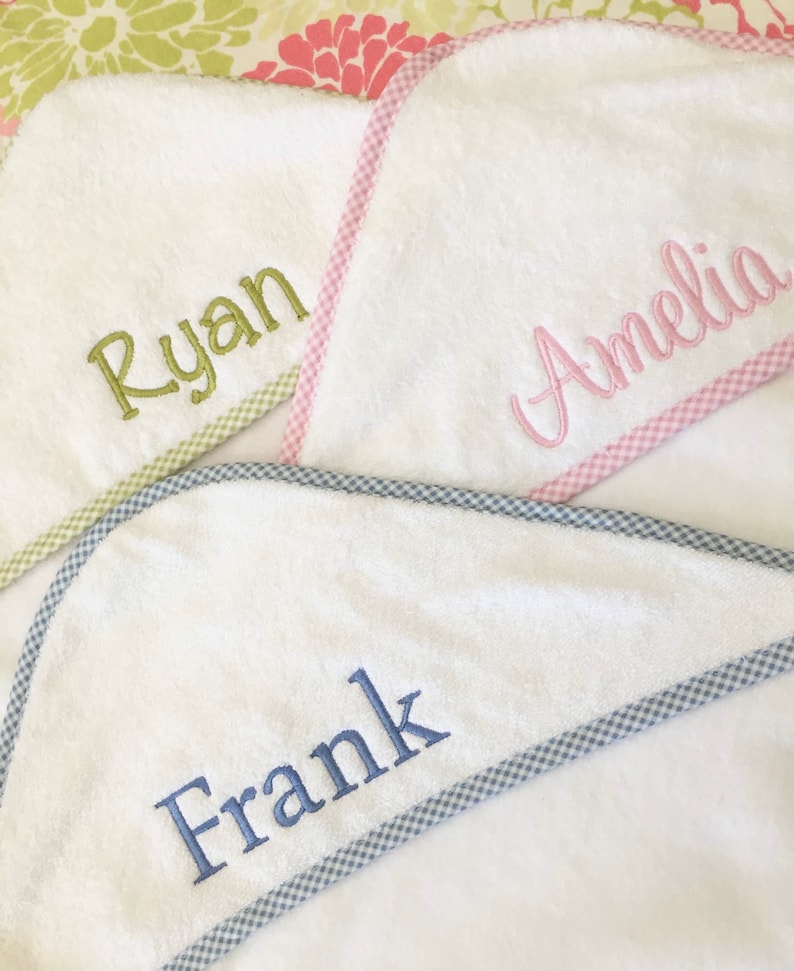 Monogrammed Hooded Towel for Babies and Toddlers, baby gift, baby shower image 2