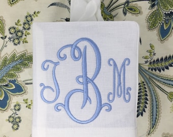 Monogrammed Tissue Box Cover Savannah Monogram, monogrammed gift-personalized gift-hostess gift, home decor