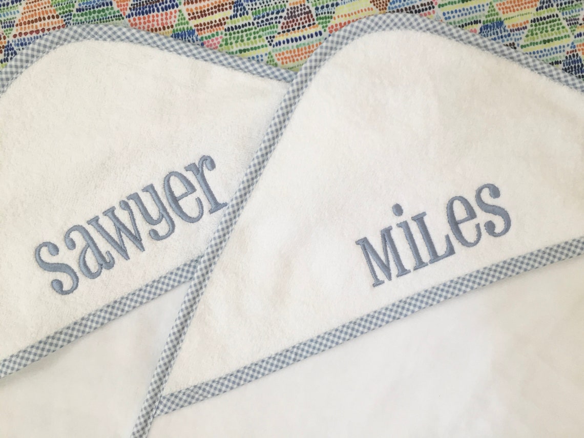 Monogrammed Hooded Towel for Babies and Toddlers baby gift Etsy