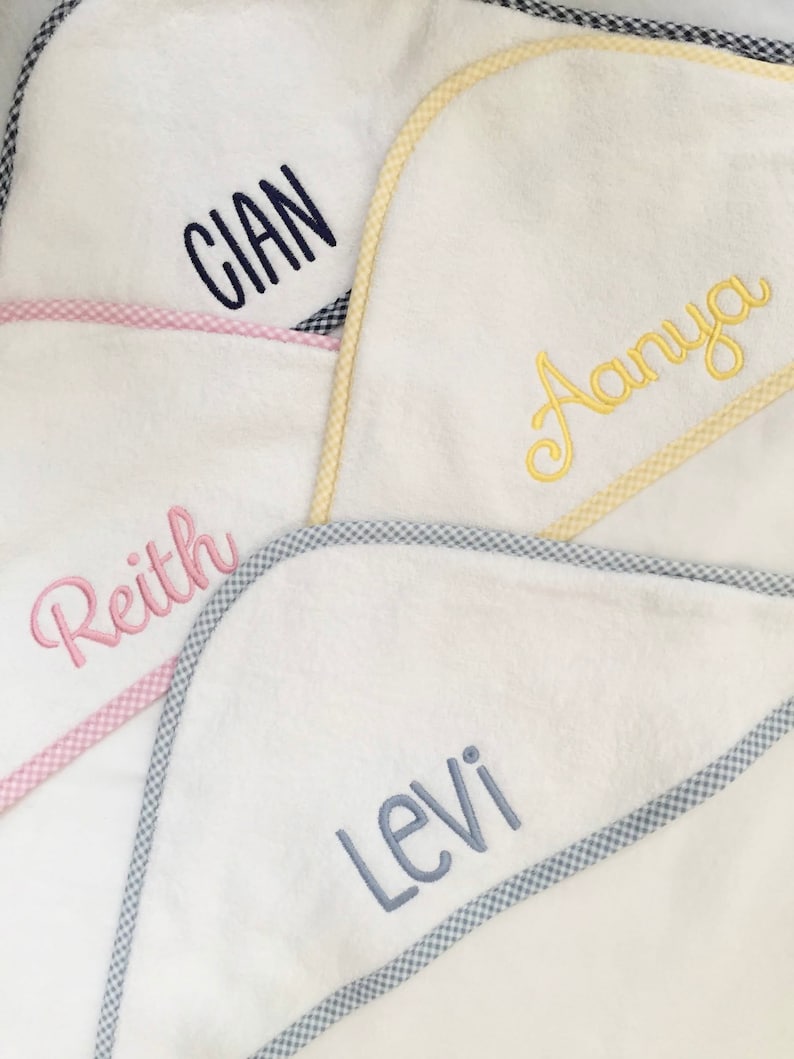 Monogrammed Hooded Towel for Babies and Toddlers, baby gift, baby shower image 4