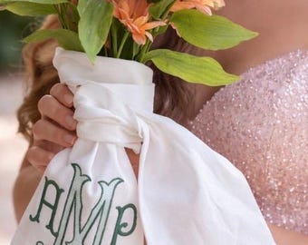 Monogrammed Bouquet Sash, homecoming, prom, wedding