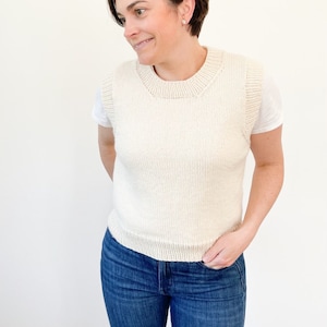 Sweater Vest Knitting Pattern Sweater Vest Easy Tank Top Knitting Pattern Simple Sweater Knitting Pattern Vest
