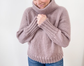 Knitting PATTERN | Southern Coastline Pullover | Cozy Top Down Raglan