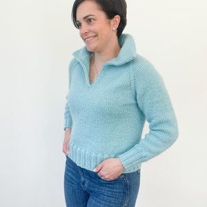 Knitting Pattern Raglan Sweater Knitting Pattern Top Down Raglan Sweater Knitting Pattern V Neck Sweater Knitting Tutorial Knitting Video