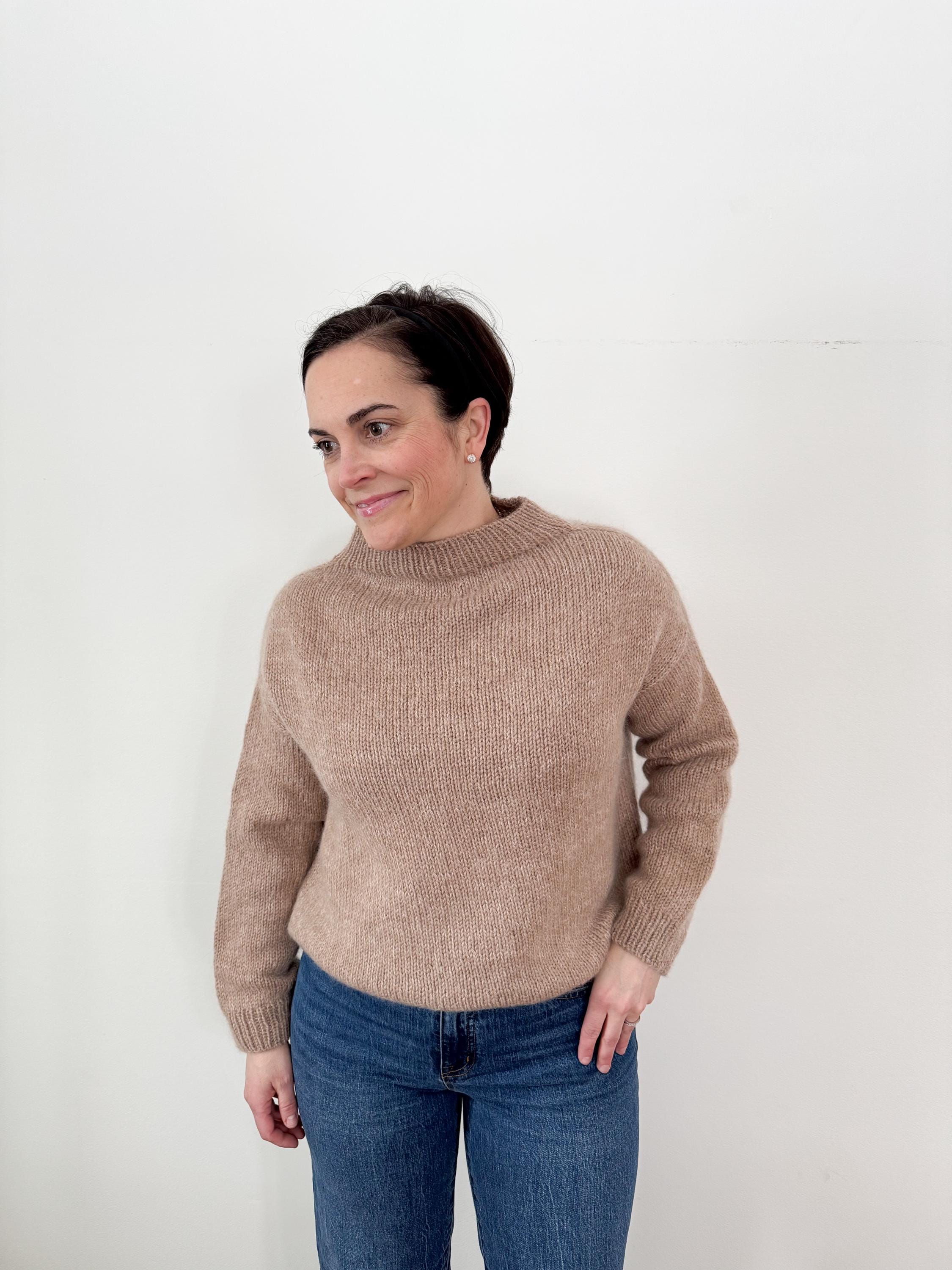 Knitting Pattern Sweater Easy Knit Sweater Pattern Drop Shoulder ...