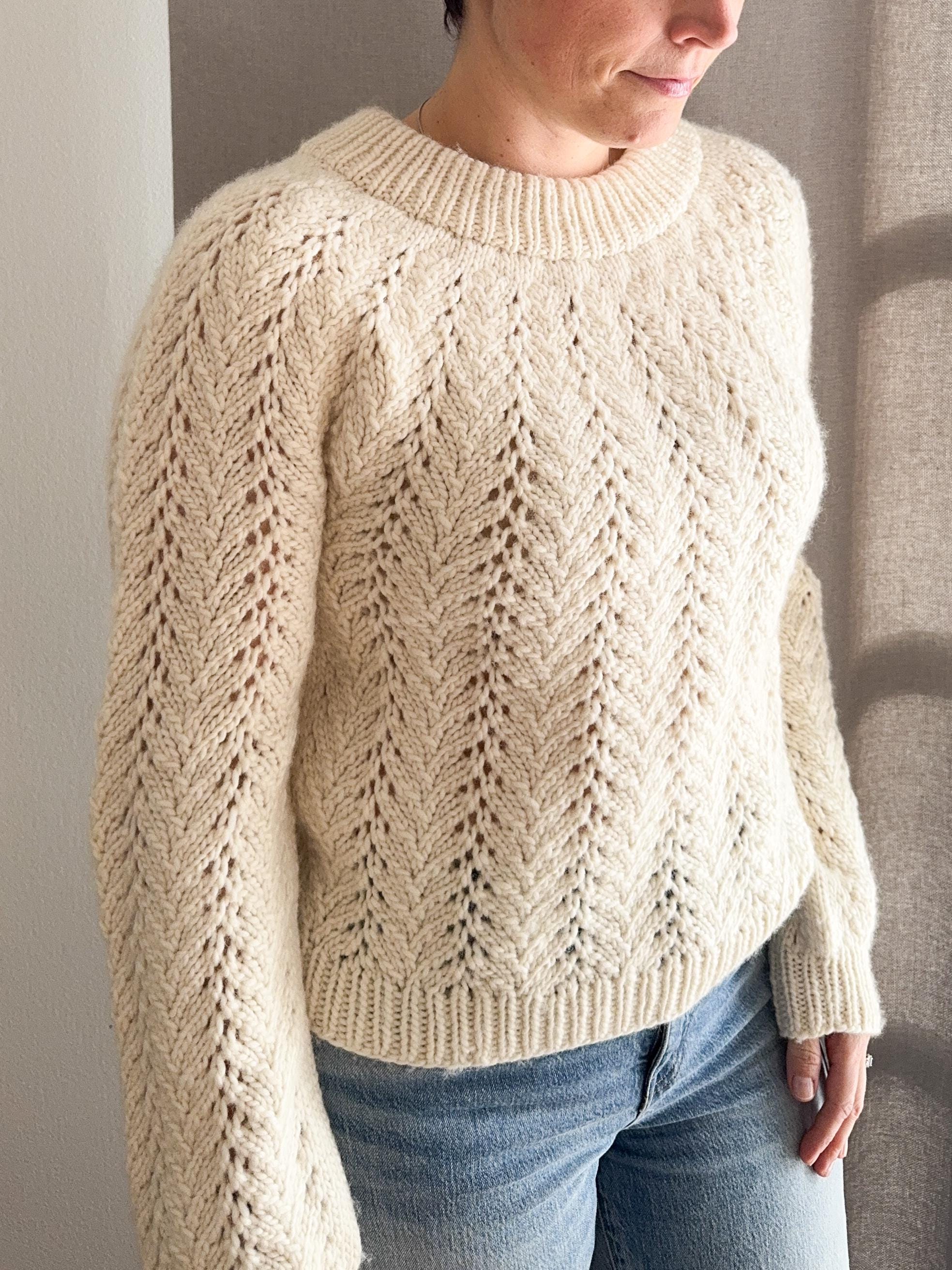Knitting Pattern Sweater Lace Knitting Sweater Pattern for