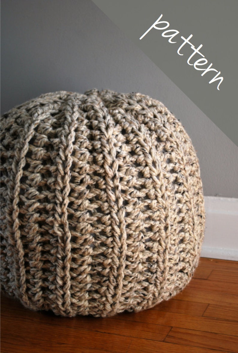Crochet PATTERN Crochet Pouf Ottoman Floor Pillow | Etsy