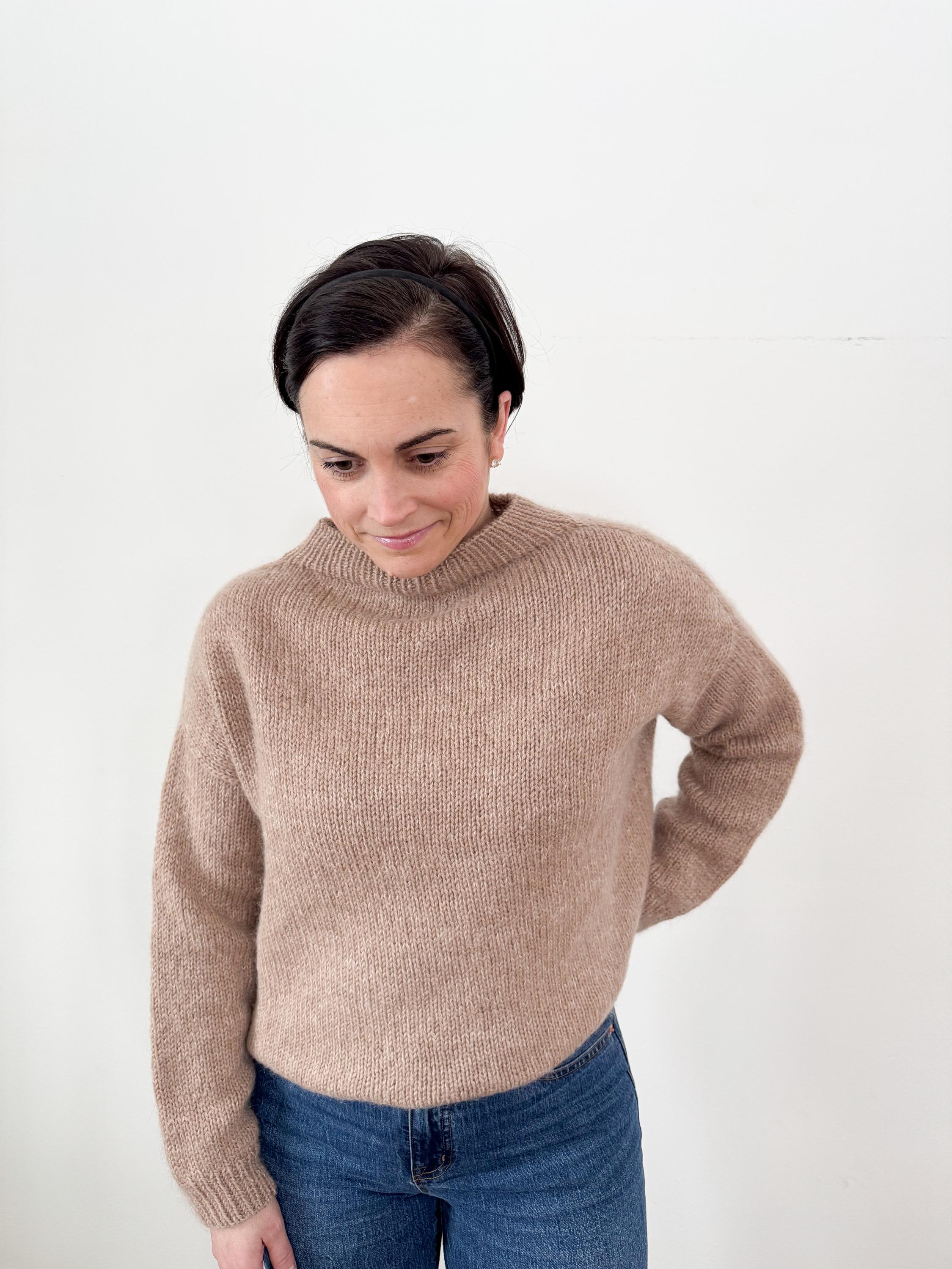 Knitting Pattern Sweater Easy Knit Sweater Pattern Drop Shoulder ...