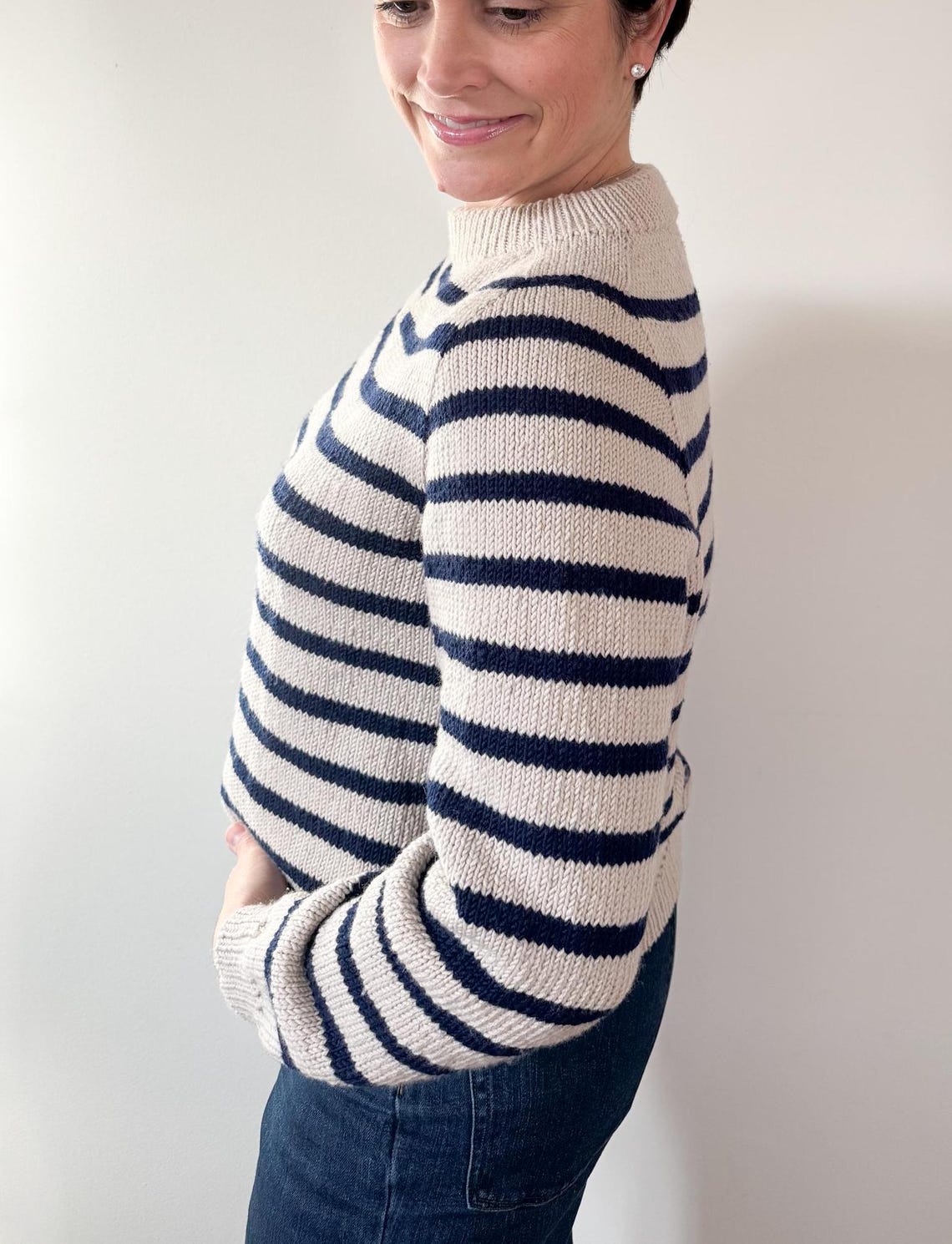 Knitting Pattern Striped Pullover Sweater Knitting Pattern Knitting ...