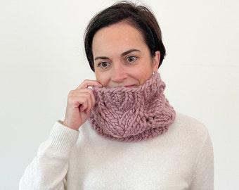 Knitting Pattern Cowl Knit Pattern Easy Knitting Pattern Lace Cowl Scarf Pattern Chunky Cowl Knitting Pattern Simple Cowl Knit Pattern