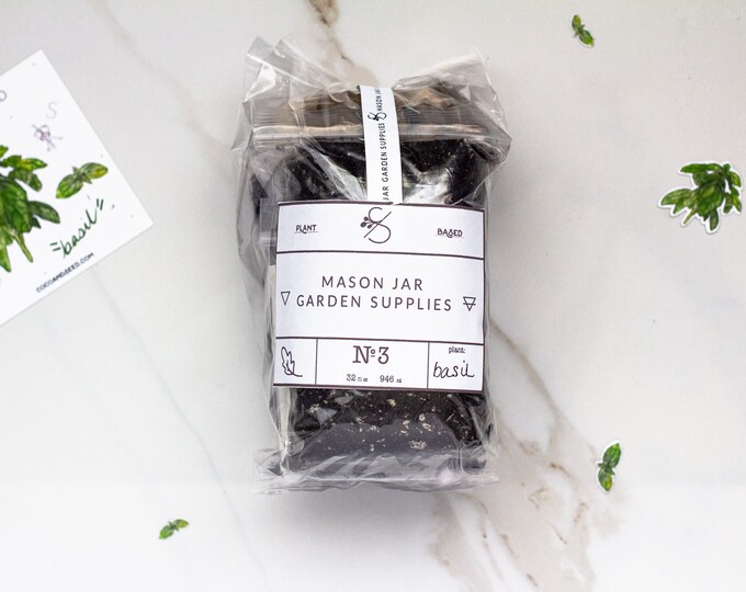 Indoor Herb Garden Supplies Kit Replant QUART 32 Oz Pack for Etsy