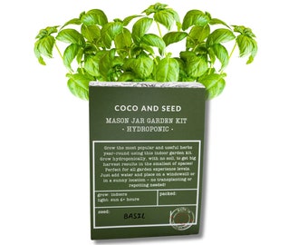 Basil Garden Kit, Hydroponic Growing, Self-Watering Grow Kit