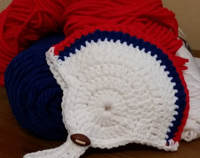 Crochet football helmet beanies in the colors of your choice Etsy