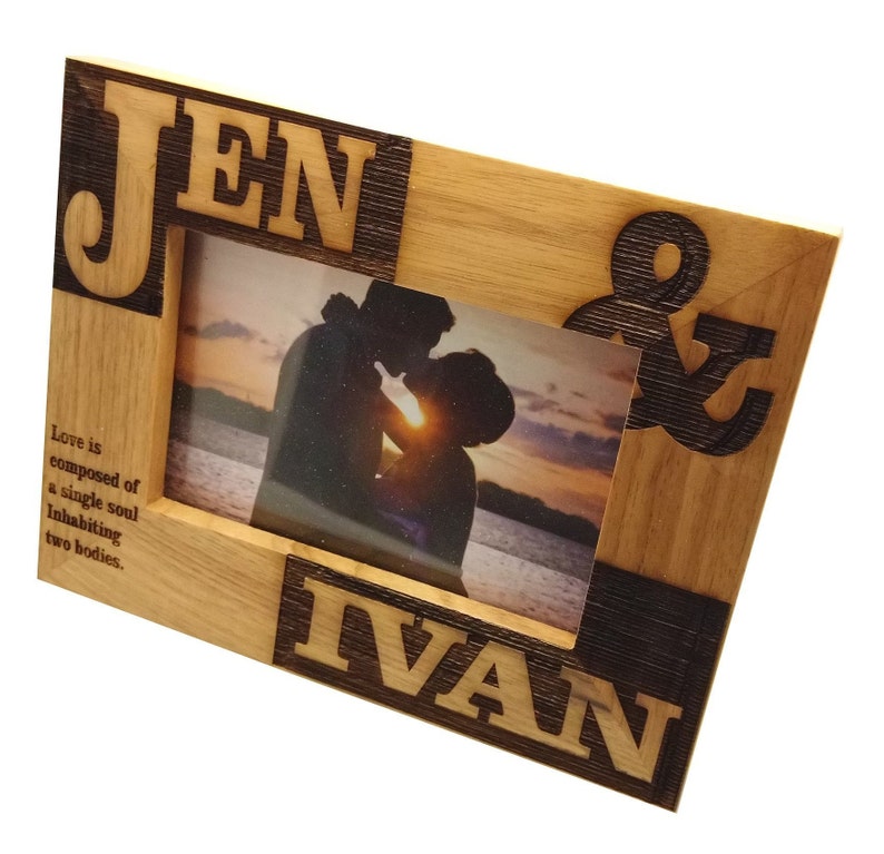 Personalised Mr and Mrs Photo Frame 4x6 Landscape or Portrait