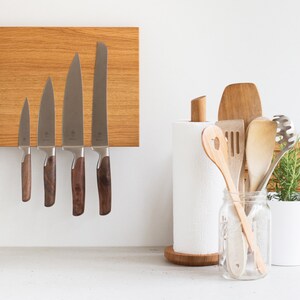 Magnetic Knife Block Wall Mounted oak image 5