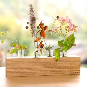 Vase table vase flower vase wood test tube decoration flowers dried flowers wedding table decoration simple minimalist home accessory glass