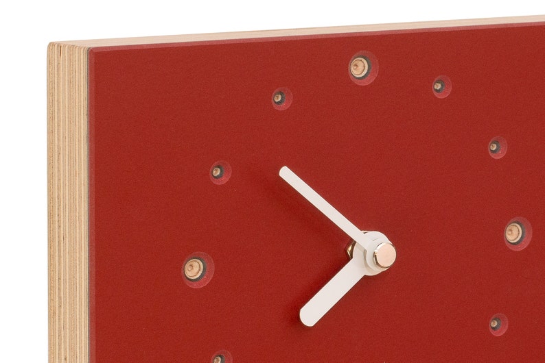 Wall clock in red image 5