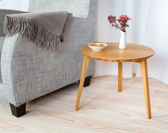 Small side table oak solid wood 45 cm