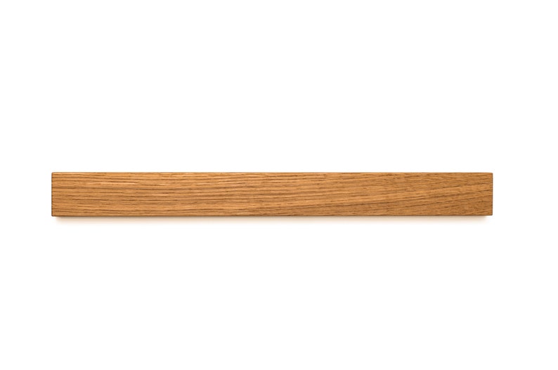 Messerleiste Holz Magnet Eiche für 4, 6 oder 9 Messer Längen 21 bis 46 cm, Blickfang in der Küche , magnetisch Messerblock ohne Bohren Bild 6