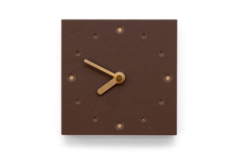 Wall clock in brown image 4
