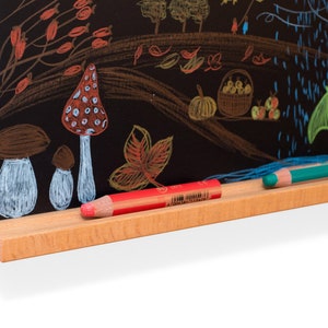 Magnettafel aus Holz Tafel für Kinder und Erwachsene vielseitige Pinnwand & Organizer Geschenk Einschulung Magnetboard mit starken Magneten Buche