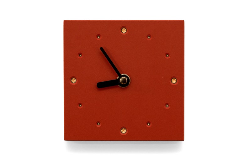 Wall clock in red image 4