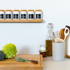 Spice Rack 6 containers oak image 9
