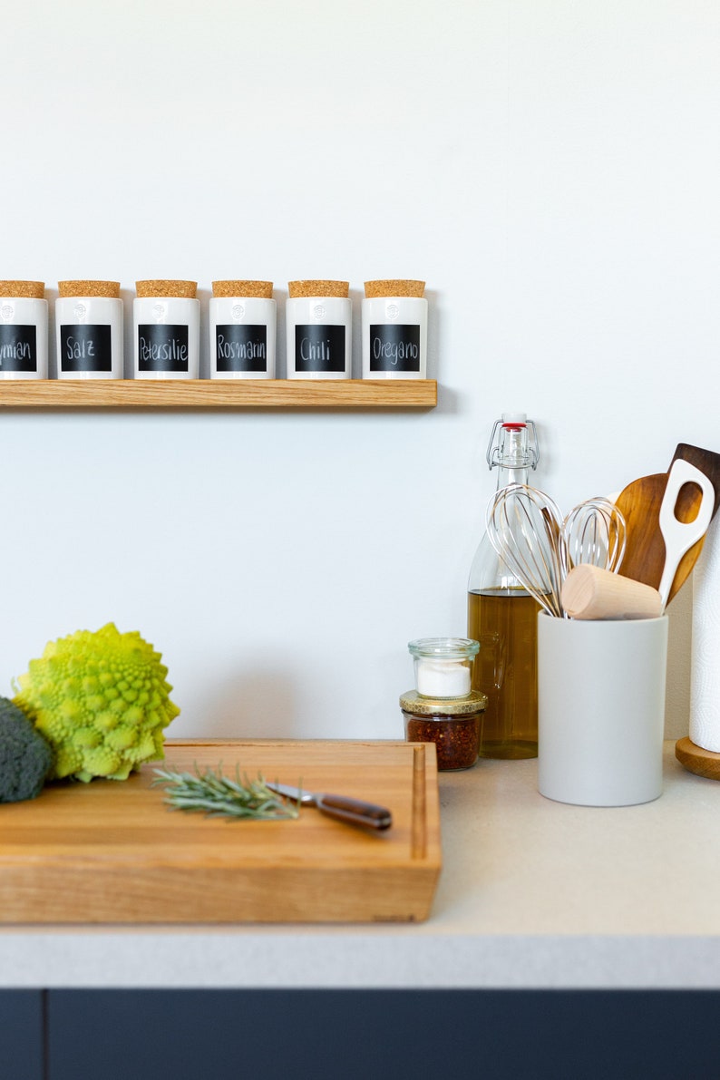 Spice Rack 6 containers oak image 9