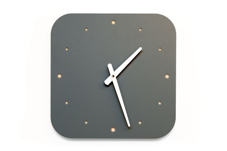 Wall Clock pewter image 1