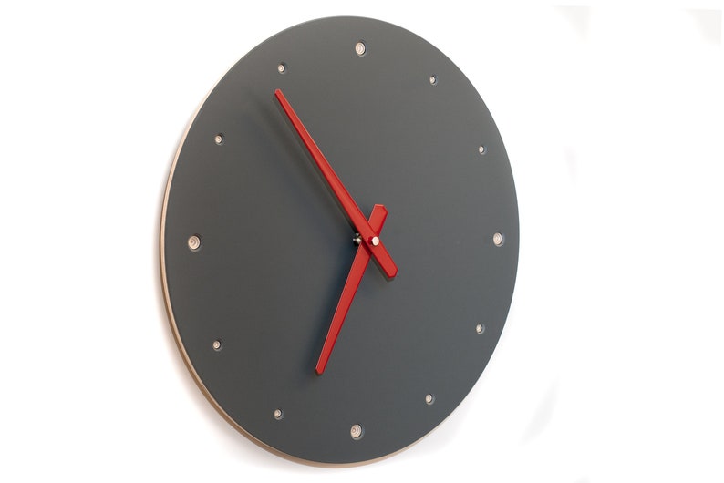 Wall Clock pewter image 2