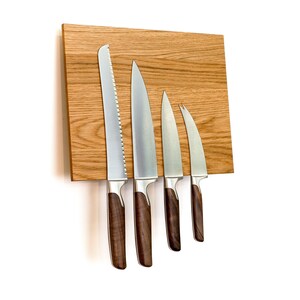 Magnetic Knife Block Wall Mounted oak image 8