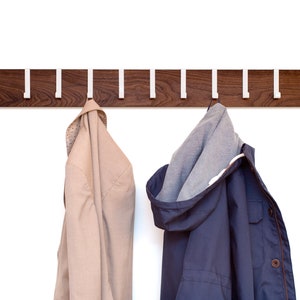 Wall wardrobe wood walnut wardrobe bar coat hooks coat rack hook bar wardrobe board space-saving simple modern 110 cm