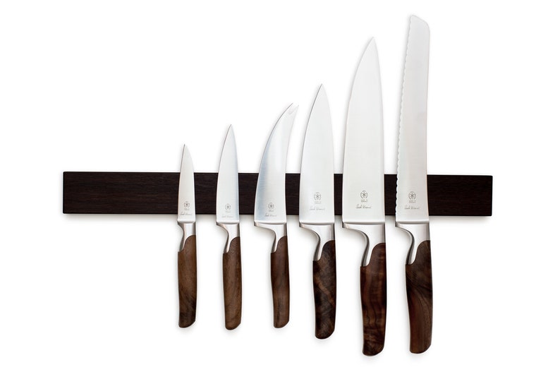 Magnetic Knife Rack fumed oak 46cm (für 9 Messer) cm