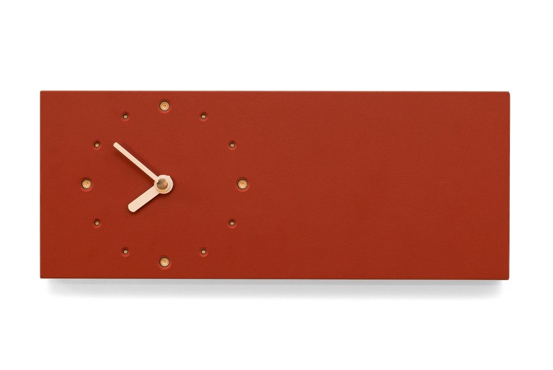 Wall clock in red image 3