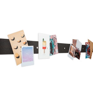 Cadre photo magnétique en chêne fumé | Décoration murale, cadre photo, porte-affiche, support pour cartes postales, tableaux, posters | Moderne