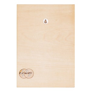 Pinnwand Mini Holz Räuchereiche mit Tafel magnetisch und Notizblock zum Einzug oder als Geschenk für Eltern oder Kinder für Küche oder Büro Bild 9
