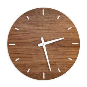 Wanduhr Holz Wanduhr groß Wanduhr modern Kinder 35cm Uhr Design mit flüsterleisem Quarzuhrwerk für Wohnzimmer Küche Büro lautlos rund Bild 10