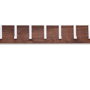 Wall wardrobe wood walnut wardrobe bar coat hooks coat rack hook bar wardrobe board space-saving simple modern image 5